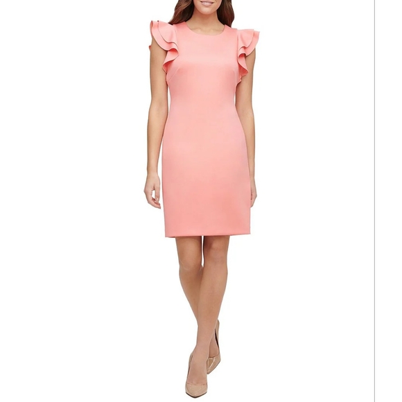 NWT Tommy Hilfiger Ruffle Sleeve Dress - Picture 2 of 14